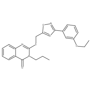 2-(((3-(3-ethoxyphenyl)-1,2,4-oxadiazol-5-yl)methyl)thio)-3-propylquinazolin-4(3H)-one Structure