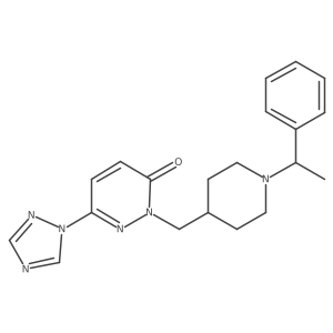 2-{[1-(1-phenylethyl)piperidin-4-yl]methyl}-6-(1H-1,2,4-triazol-1-yl)-2,3-dihydropyridazin-3-one Structure