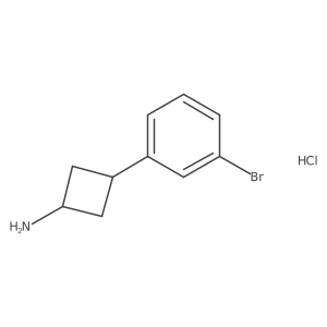 (1r,3r)-3-(3-Bromophenyl)cyclobutan-1-amine hydrochloride结构式