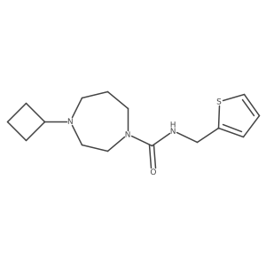 4-cyclobutyl-N-(2-thienylmethyl)-1,4-diazepane-1-carboxamide Structure