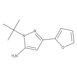 1-tert-butyl-3-(furan-2-yl)-1H-pyrazol-5-amine结构式