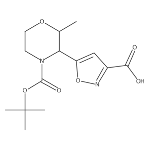 5-((2R)-4-(tert-Butoxycarbonyl)-2-methylmorpholin-3-yl)isoxazole-3-carboxylic acid Structure