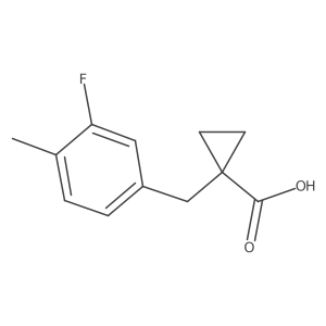 1-[(3-Fluoro-4-methylphenyl)methyl]cyclopropane-1-carboxylic acid结构式
