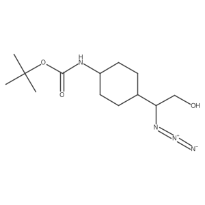 tert-butyl N-[4-(1-azido-2-hydroxy-ethyl)cyclohexyl]carbamate结构式