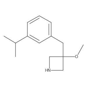 3-Methoxy-3-{[3-(propan-2-yl)phenyl]methyl}azetidine结构式