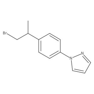 1-[4-(1-bromopropan-2-yl)phenyl]-1H-pyrazole Structure