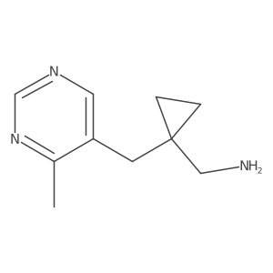 {1-[(4-Methylpyrimidin-5-yl)methyl]cyclopropyl}methanamine结构式