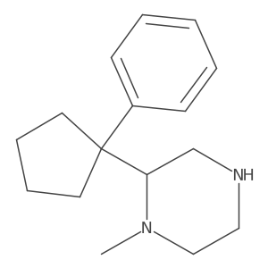 1-Methyl-2-(1-phenylcyclopentyl)piperazine结构式