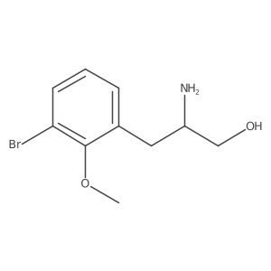 2-Amino-3-(3-bromo-2-methoxyphenyl)propan-1-ol结构式