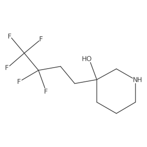 3-(3,3,4,4,4-Pentafluorobutyl)piperidin-3-ol结构式