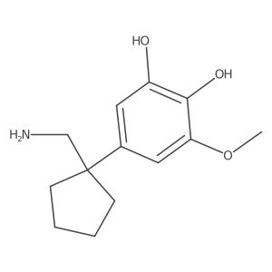 5-[1-(Aminomethyl)cyclopentyl]-3-methoxybenzene-1,2-diol结构式