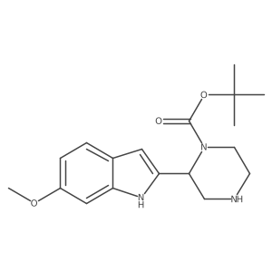 tert-butyl 2-(6-methoxy-1H-indol-2-yl)piperazine-1-carboxylate Structure