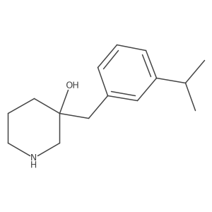3-{[3-(Propan-2-yl)phenyl]methyl}piperidin-3-ol结构式