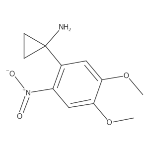 1-(4,5-Dimethoxy-2-nitrophenyl)cyclopropan-1-amine结构式