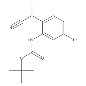tert-butyl N-[5-bromo-2-(1-cyanoethyl)phenyl]carbamate结构式