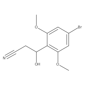 3-(4-Bromo-2,6-dimethoxyphenyl)-3-hydroxypropanenitrile结构式