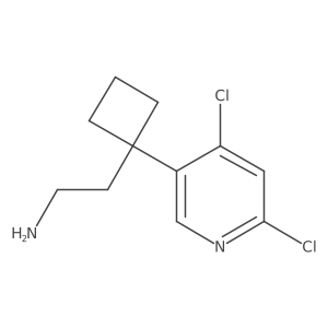 2-[1-(4,6-Dichloropyridin-3-yl)cyclobutyl]ethan-1-amine Structure