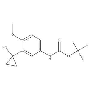 tert-butyl N-[3-(1-hydroxycyclopropyl)-4-methoxyphenyl]carbamate结构式