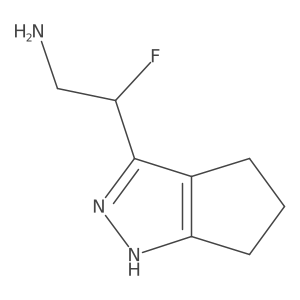 2-{1H,4H,5H,6H-cyclopenta[c]pyrazol-3-yl}-2-fluoroethan-1-amine结构式