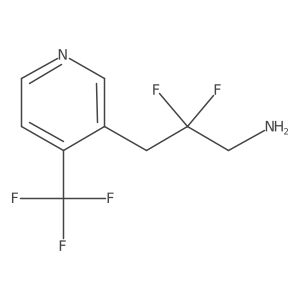 2,2-Difluoro-3-[4-(trifluoromethyl)pyridin-3-yl]propan-1-amine Structure