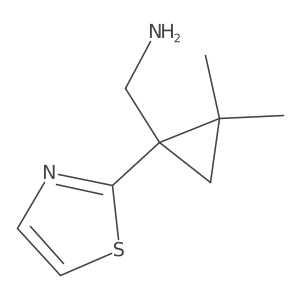 [2,2-Dimethyl-1-(1,3-thiazol-2-yl)cyclopropyl]methanamine结构式