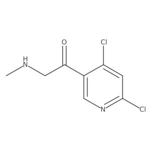 1-(4,6-Dichloropyridin-3-yl)-2-(methylamino)ethan-1-one结构式
