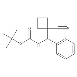 tert-butyl N-[(1-cyanocyclobutyl)(phenyl)methyl]carbamate结构式