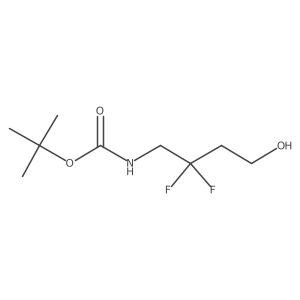 tert-butyl N-(2,2-difluoro-4-hydroxybutyl)carbamate结构式