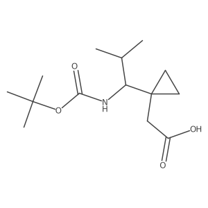 2-[1-(1-{[(Tert-butoxy)carbonyl]amino}-2-methylpropyl)cyclopropyl]acetic acid结构式