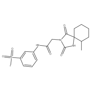 3-(2-{6-Methyl-2,4-dioxo-1,3-diazaspiro[4.5]decan-3-yl}acetamido)benzene-1-sulfonyl fluoride Structure