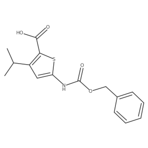 5-(Phenylmethoxycarbonylamino)-3-propan-2-ylthiophene-2-carboxylic acid Structure