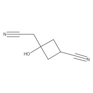 3-(Cyanomethyl)-3-hydroxycyclobutanecarbonitrile Structure