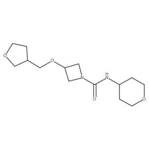 N-(oxan-4-yl)-3-[(oxolan-3-yl)methoxy]azetidine-1-carboxamide结构式
