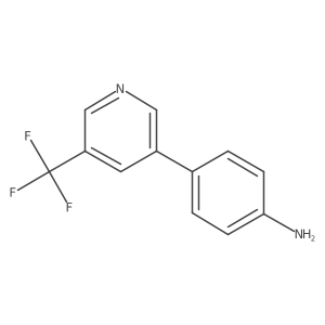 4-[5-(Trifluoromethyl)pyridin-3-yl]aniline结构式