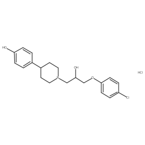4-[1-[(2R)-3-(4-Chlorophenoxy)-2-hydroxypropyl]piperidin-4-yl]phenol;hydrochloride结构式