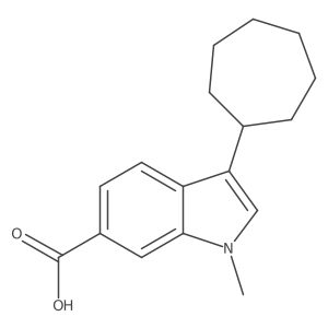 3-Cycloheptyl-1-methyl-1H-indole-6-carboxylic acid结构式