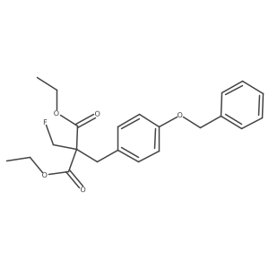 1,3-Diethyl2-{[4-(benzyloxy)phenyl]methyl}-2-(fluoromethyl)propanedioate结构式