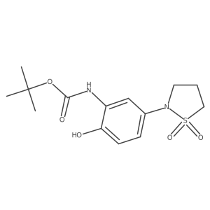 tert-butyl N-[5-(1,1-dioxo-1lambda6,2-thiazolidin-2-yl)-2-hydroxyphenyl]carbamate结构式