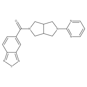 5-[5-(Pyrimidin-2-yl)-octahydropyrrolo[3,4-c]pyrrole-2-carbonyl]-2,1,3-benzothiadiazole结构式