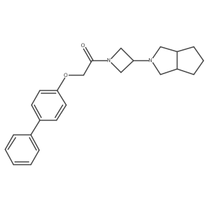 2-{[1,1'-Biphenyl]-4-yloxy}-1-(3-{octahydrocyclopenta[c]pyrrol-2-yl}azetidin-1-yl)ethan-1-one结构式