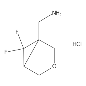 [(1S,5S)-6,6-difluoro-3-oxabicyclo[3.1.0]hexan-1-yl]methanamine;hydrochloride结构式