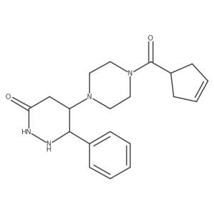 5-[4-(Cyclopent-3-ene-1-carbonyl)piperazin-1-yl]-6-phenyldiazinan-3-one结构式