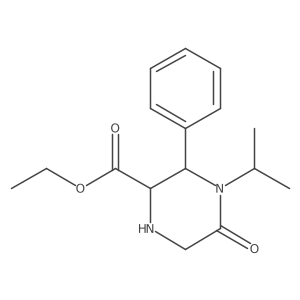 rac-ethyl (2R,3S)-5-oxo-3-phenyl-4-(propan-2-yl)piperazine-2-carboxylate Structure