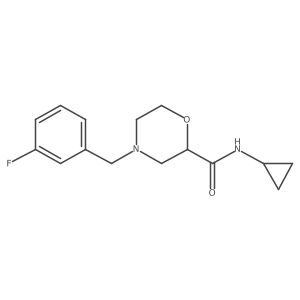 N-cyclopropyl-4-[(3-fluorophenyl)methyl]morpholine-2-carboxamide Structure