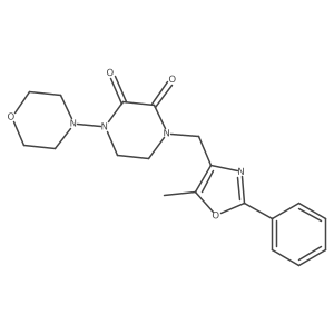 1-[(5-Methyl-2-phenyl-1,3-oxazol-4-yl)methyl]-4-morpholin-4-ylpiperazine-2,3-dione结构式