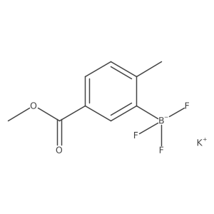 Potassium trifluoro[5-(methoxycarbonyl)-2-methylphenyl]boranuide结构式