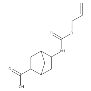 rac-(1R,2R,4R,5R)-5-{[(prop-2-en-1-yloxy)carbonyl]amino}bicyclo[2.2.1]heptane-2-carboxylic acid结构式