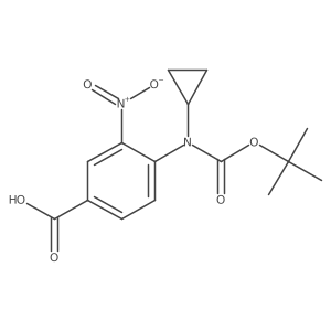 4-{[(Tert-butoxy)carbonyl](cyclopropyl)amino}-3-nitrobenzoic acid结构式