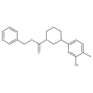 Benzyl 3-(4-fluoro-3-hydroxyphenyl)piperidine-1-carboxylate结构式