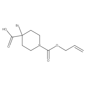 4-Bromo-1-[(prop-2-en-1-yloxy)carbonyl]piperidine-4-carboxylic acid Structure